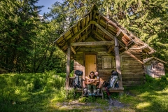 CrtrGrl and I rest at the Olympus Guard Station